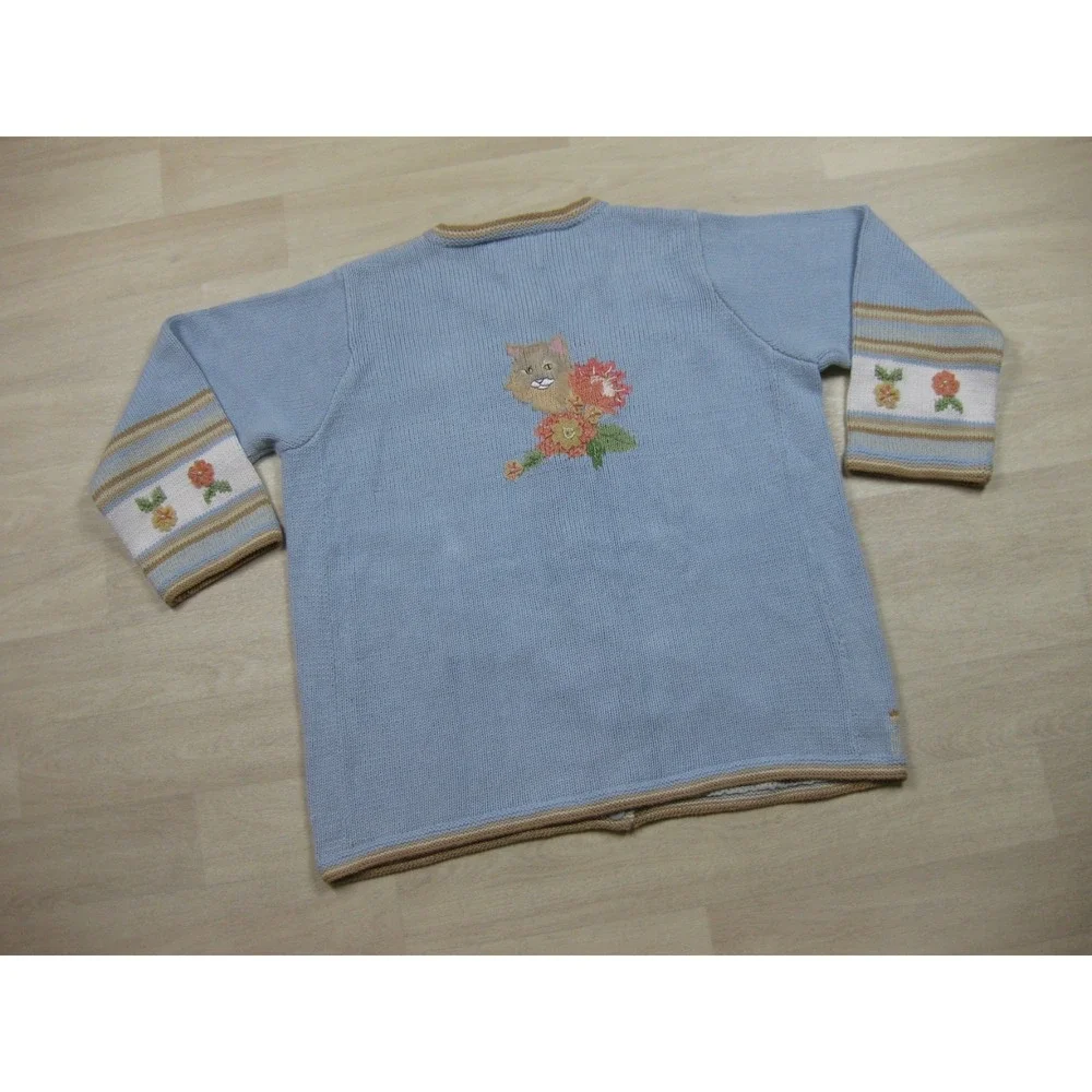 Vintage Y2K Storybook Knits Cardigan Sweater Womens (1X) 